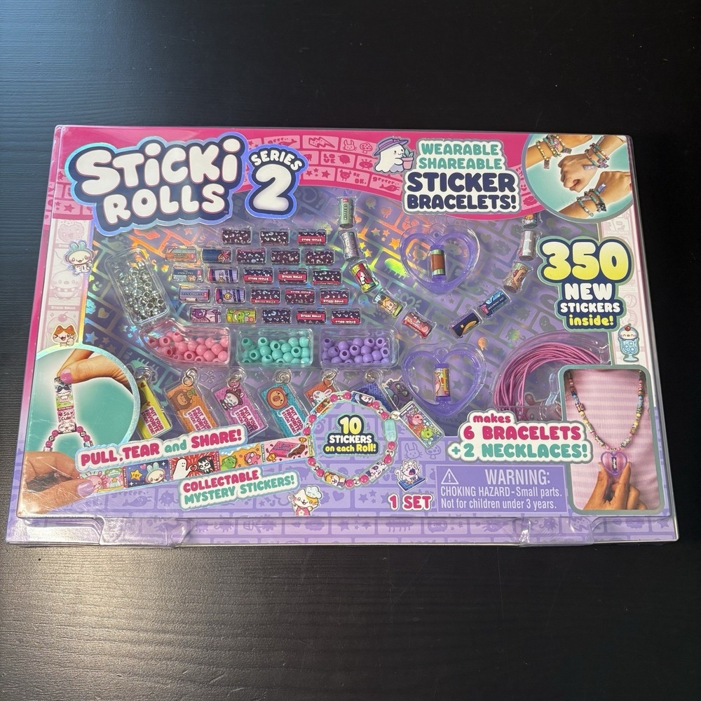 Sticki Rolls Series 2 Wearable Sharable Sticker Bracelets 350 Stickers-Sealed